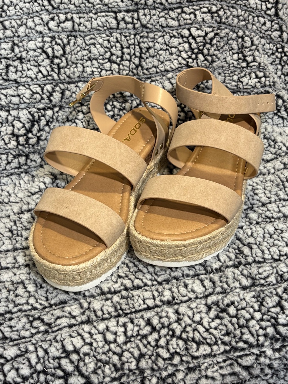 Soda Tan Espadrille Platform Sandals
